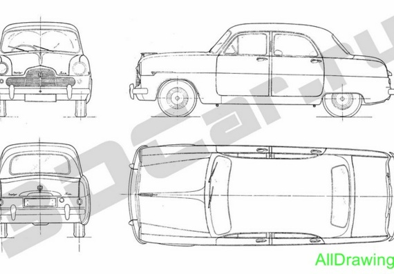Ford Zephyr (Ford Zephur) - drawings (drawings) of the car